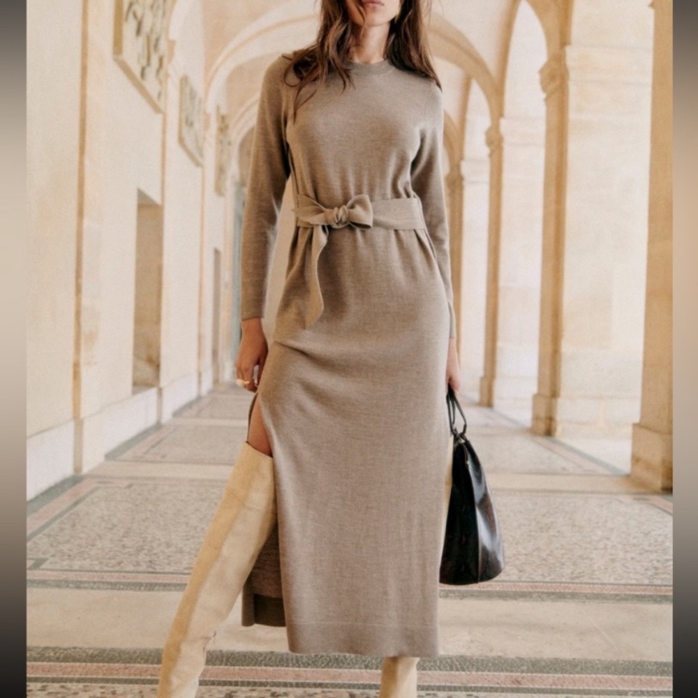 Sezane Piana dress. 100% Merino wool dress. Medium